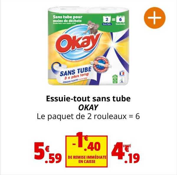 essuie-tout sans tube okay