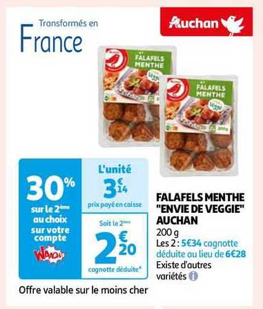 Falafels Menthe "envie De Veggie" Auchan