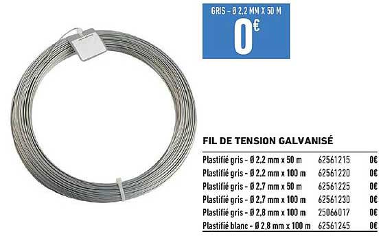 fil de tension galvanisé