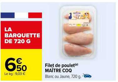 filet de poulet maître coq