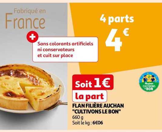 Flan Filière Auchan "cultivons Le Bon"