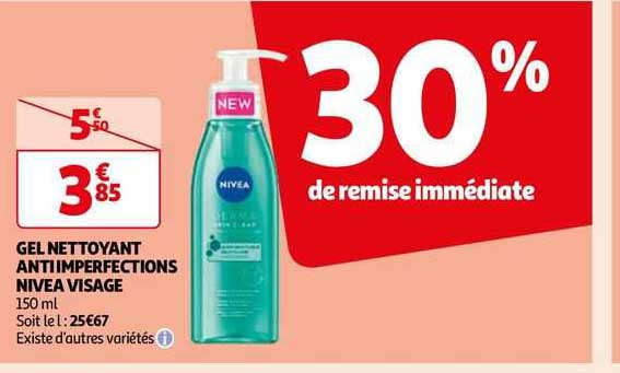 gel nettoyant anti imperfections nivea visage
