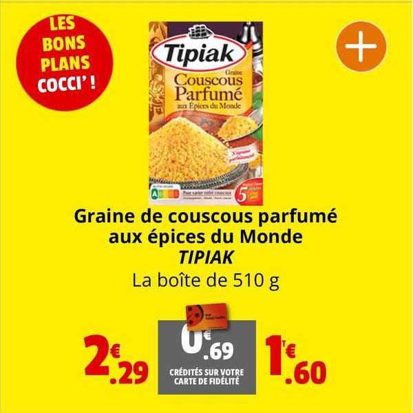 graine de couscous parfumé aux épices du monde tipiak
