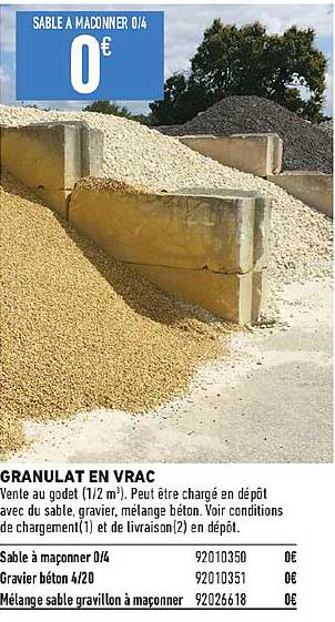 granulat en vrac