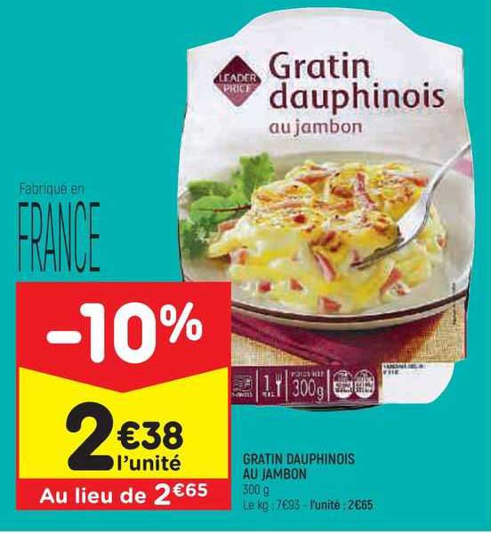gratin dauphinois au jambon