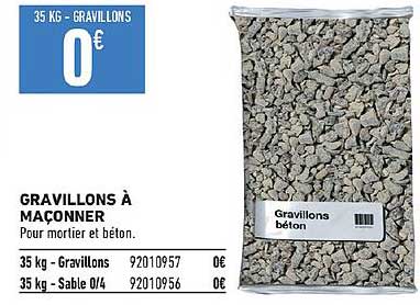 gravillons à maçonner