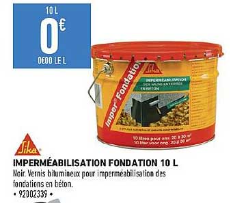 imperméabilisation fondation 10 l sika