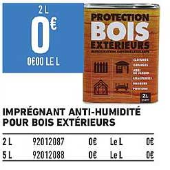 imprégnant anti-humidité pour bois extérieurs