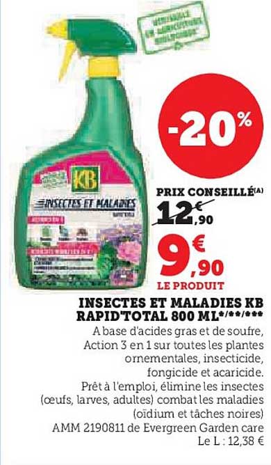 insectes et maladies kb rapid total 800 ml