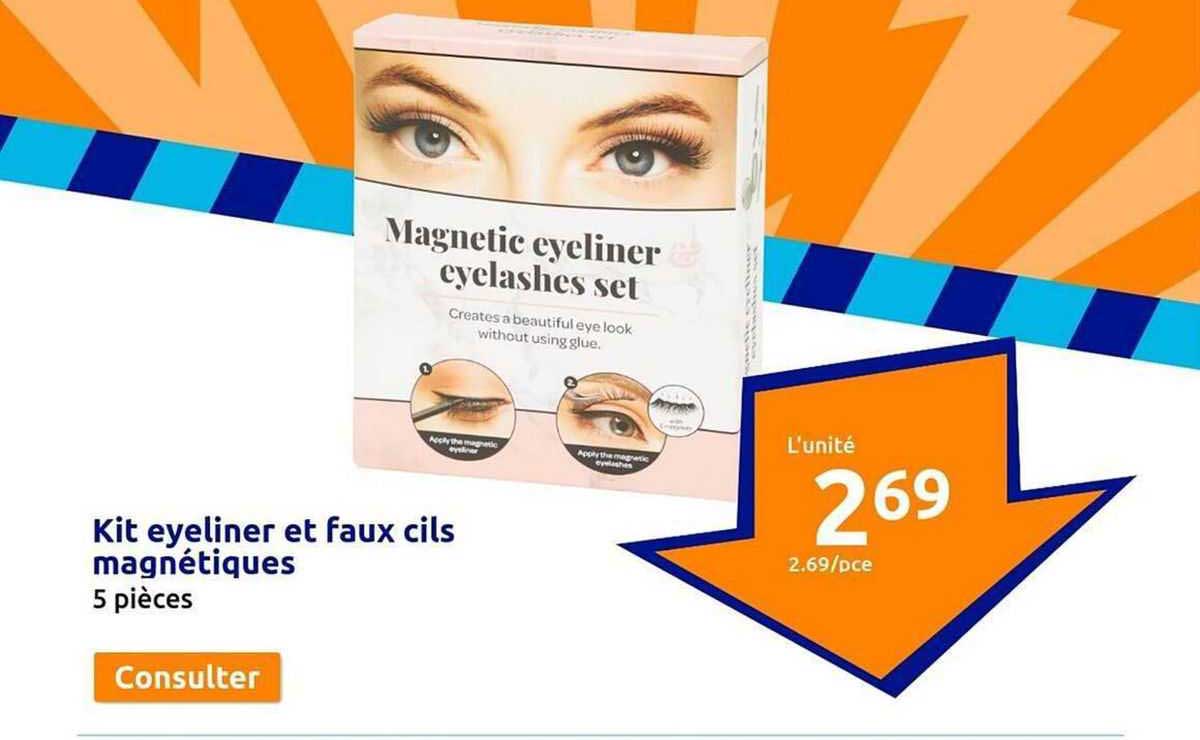 kit eyeliner et faux cils magnétiques