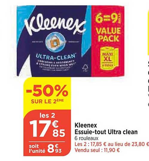 kleenex essuie-tout ultra clean