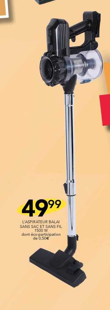 l'aspirateur balai sans sac et sans fil