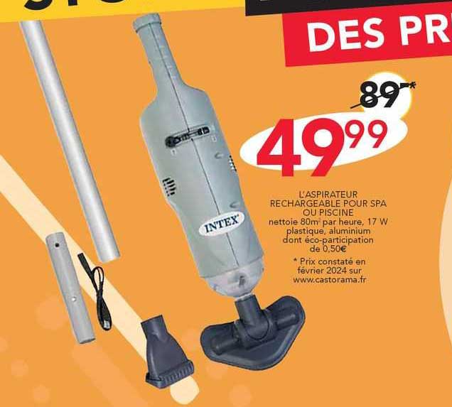 l'aspirateur rechargeable pour spa ou piscine