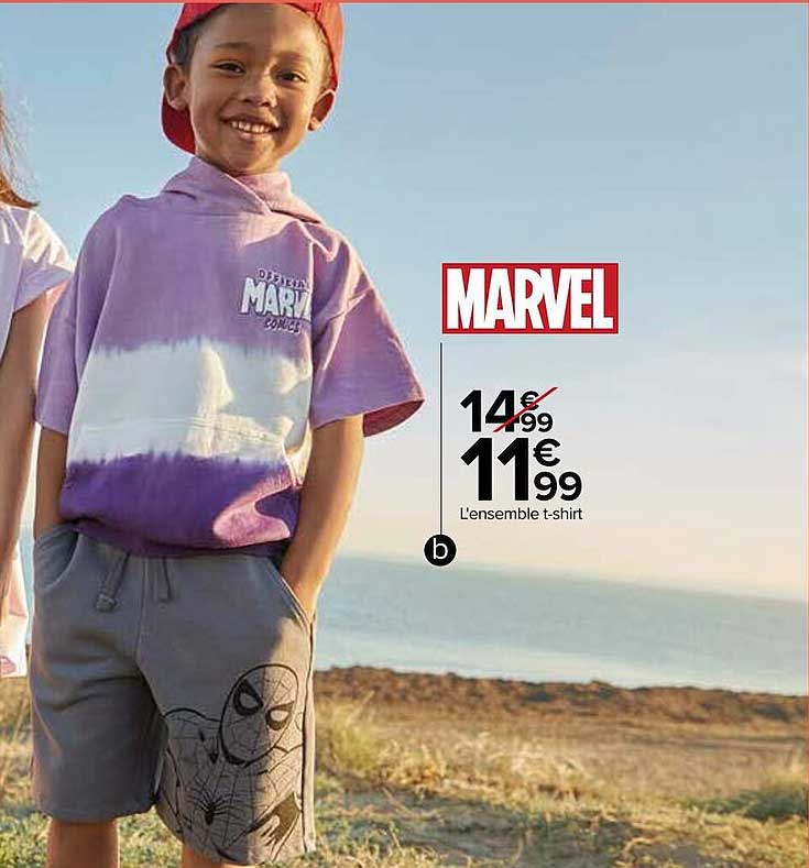 l'ensemble t-shirt marvel