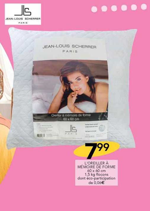 l'oreiller à mémoire de forme 60 x 60 cm