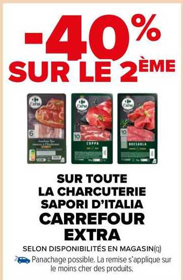 la charcuterie sapori d'italia carrefour extra