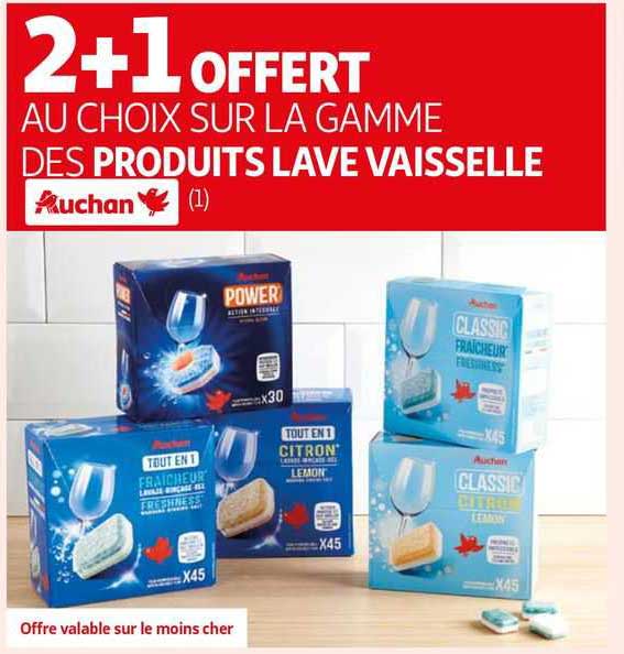 la gamme des produits lave vaisselle auchan