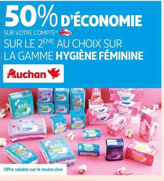 la gamme hygiène féminine auchan