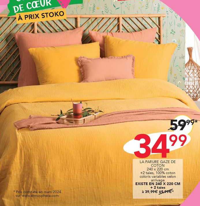 la parure gaze de coton 240 x 220 cm