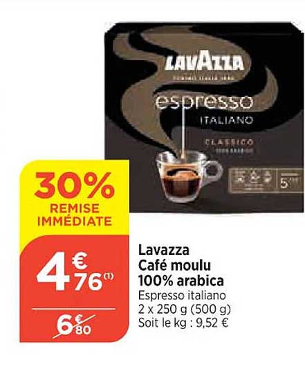 Lavazza Café Moulu 100% Arabica