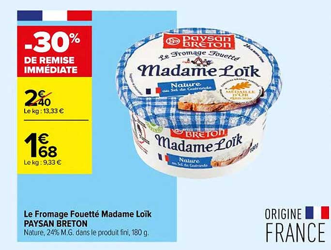 le fromage fouetté madame loïk paysan breton