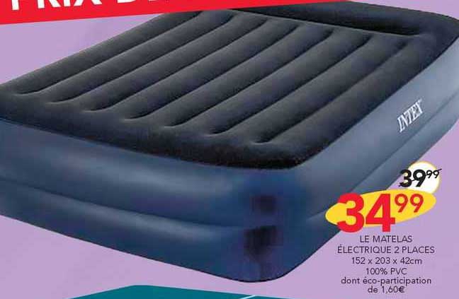 Le Matelas électrique 2 Places Intex