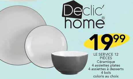 le service 12 pièces declic' home