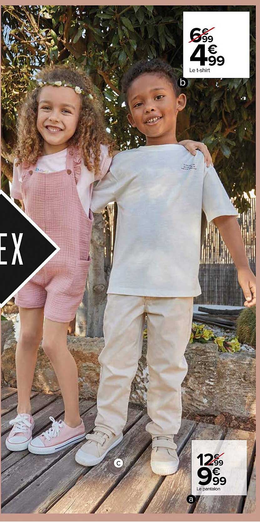 le t-shirt, le pantalon tex