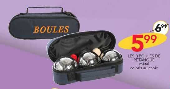 les 3 boules de pétanque