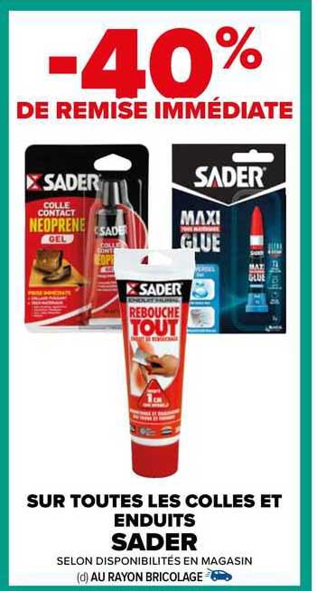 les colles et enduits sader