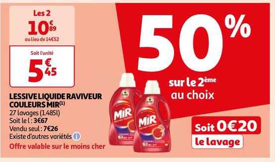 lessive liquide raviveur couleurs mir