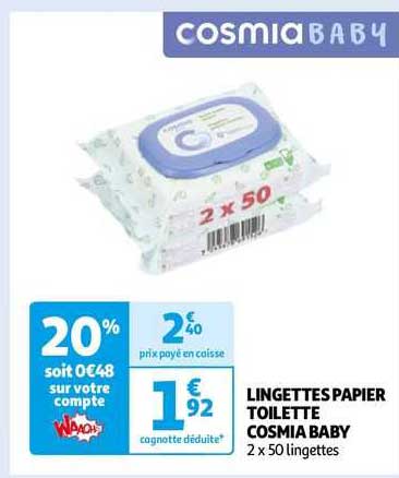 Lingettes Papier Toilette Cosmia Baby