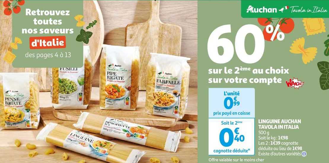 linguine auchan tavola in italia