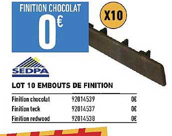 lot 10 embouts de finition sedpa