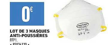 lot de 3 masques anti-poussières