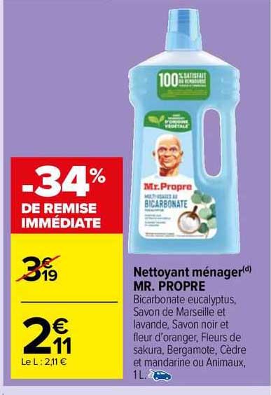nettoyant ménager mr. propre