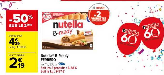 nutella b-ready ferrero