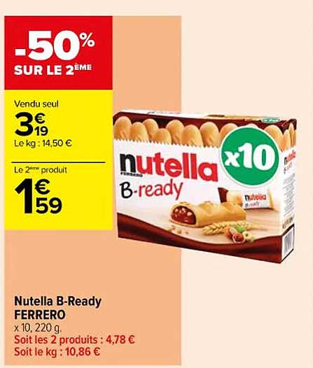 nutella b-ready ferrero