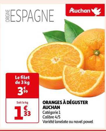 oranges à déguster auchan,