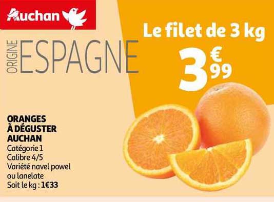 oranges à déguster auchan