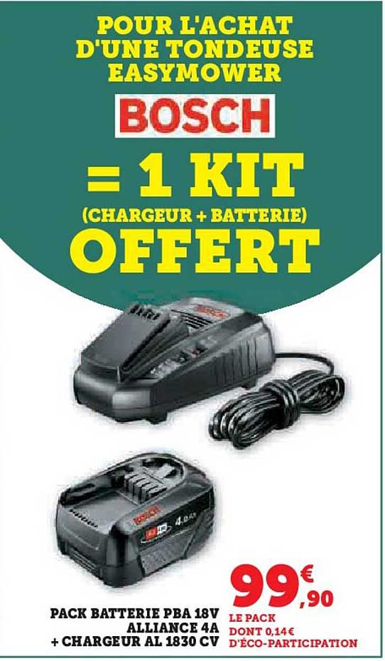 pack batterie pba 18v alliance 4a + chargeur al 1830 cv