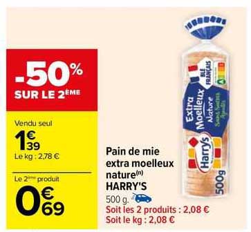 Pain De Mie Extra Moelleux Nature Harry's