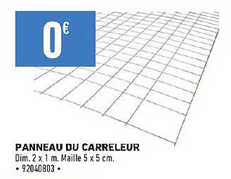 panneau du carreleur