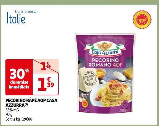 pecorino râpé aop casa azzurra