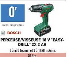 perceuse / visseuse 18 v "easy-drill" 2x 2 ah bosch