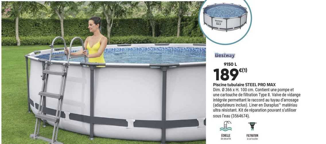 Piscine Tubulaire Steel Pro Max Bestway
