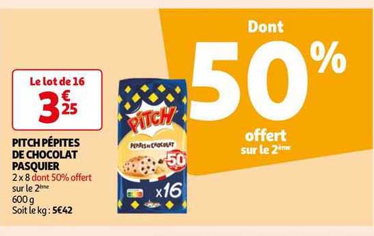 Pitch Pépites De Chocolat Pasquier