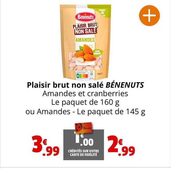 plaisir brut non salé bénenuts