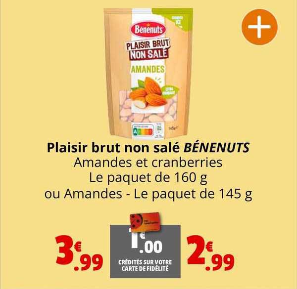 plaisir brut non salé bénenuts