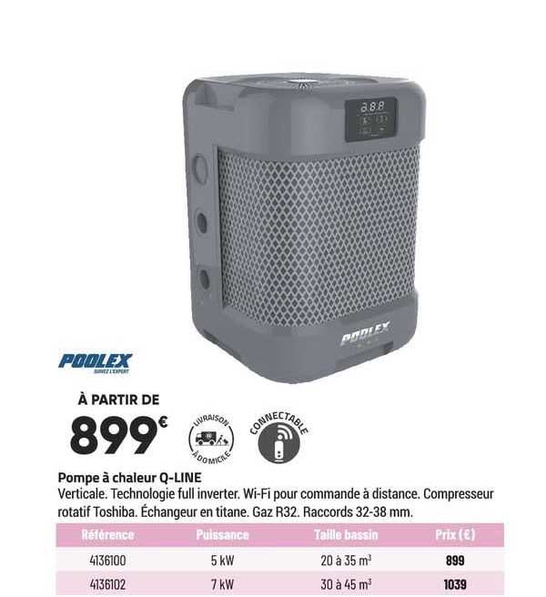 pompe à chaleur q-line poolex